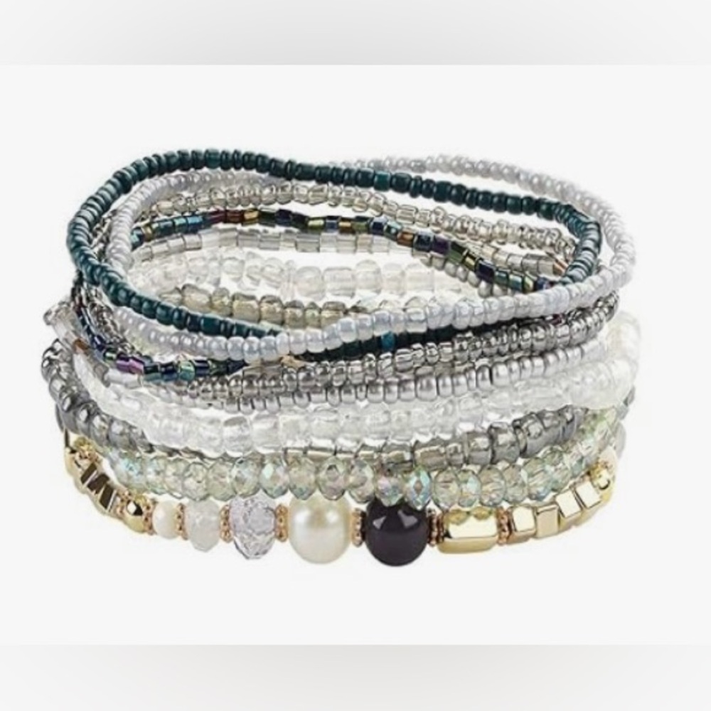 Elegant Multi-Color Beaded Bracelet Set